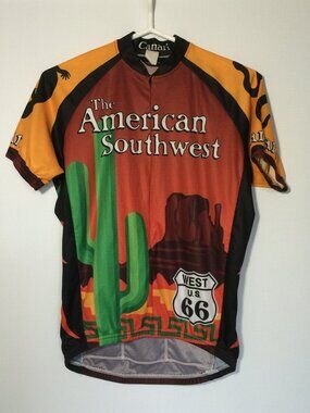 Canari The American Southwest Mens Cycling Jersey Small Multicolor 3/4 Zipper
